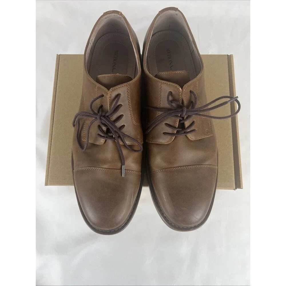 Marona Men's Brown Cap Toe Dress Shoes Oxford Lace Up Size 11 Casual Business